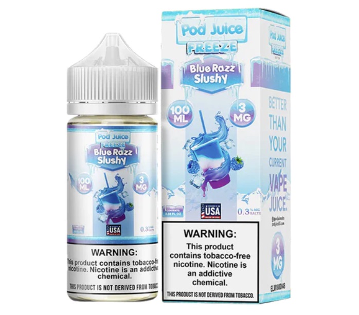 Pod Juice - Freeze - Blue Razz Slushy - 0mg/100ml