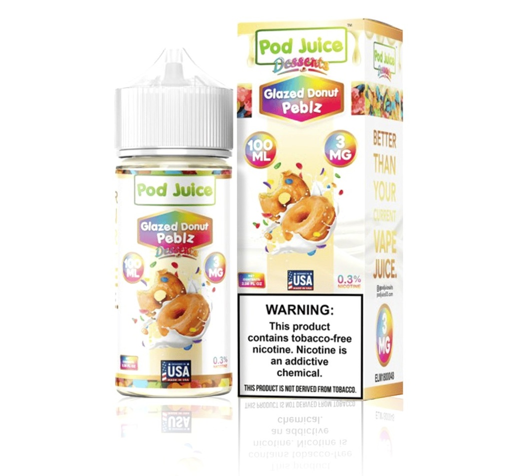 Pod Juice - Desserts - Glazed Donut Peblz - 0mg/100ml