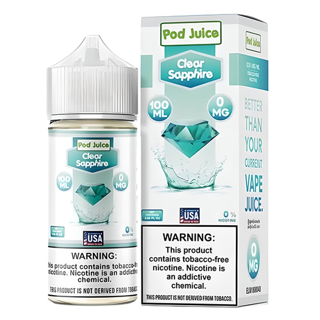 Pod Juice - Clear Sapphire - 0mg/100ml 