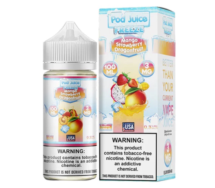 Pod Juice - Freeze - Mango Strawberry Dragonfruit - 0mg/100ml 