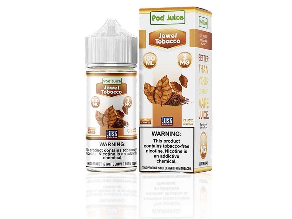 Pod Juice - Jewel Tobacco - 0mg/100ml 