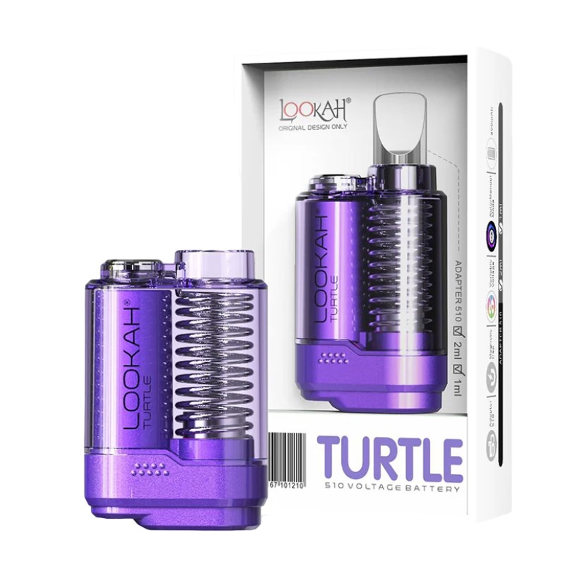 Lookah - Turtle - 510 Thread Vape Battery - Purple 