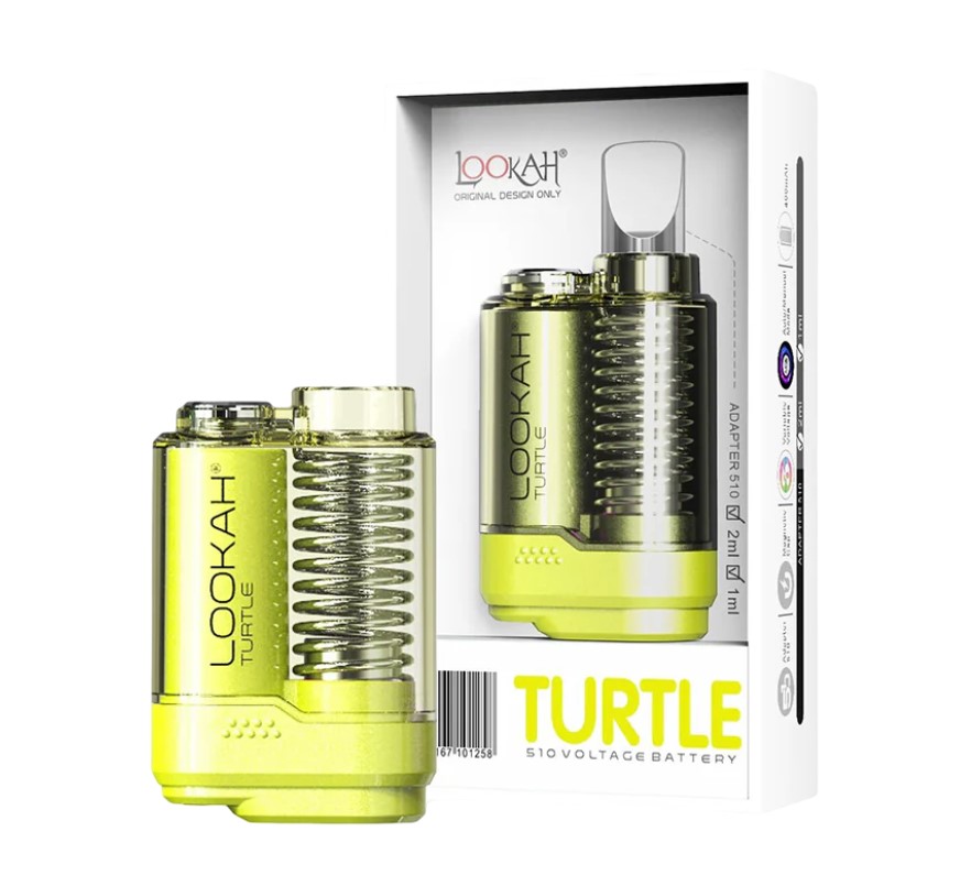 Lookah - Turtle - 510 Thread Vape Battery - Neon Green 