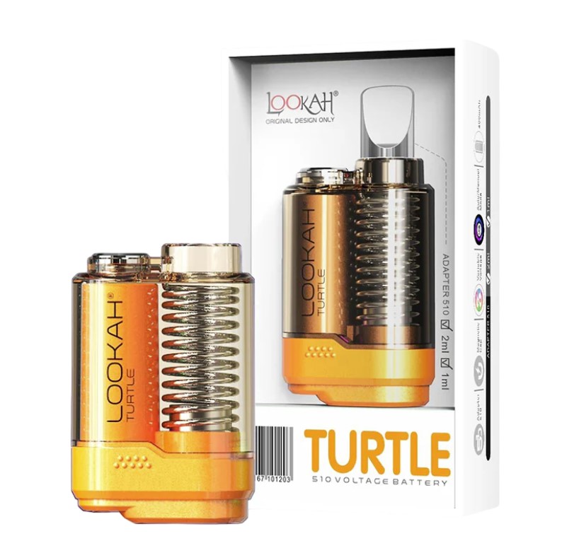 Lookah - Turtle - 510 Thread Vape Battery - Orange 