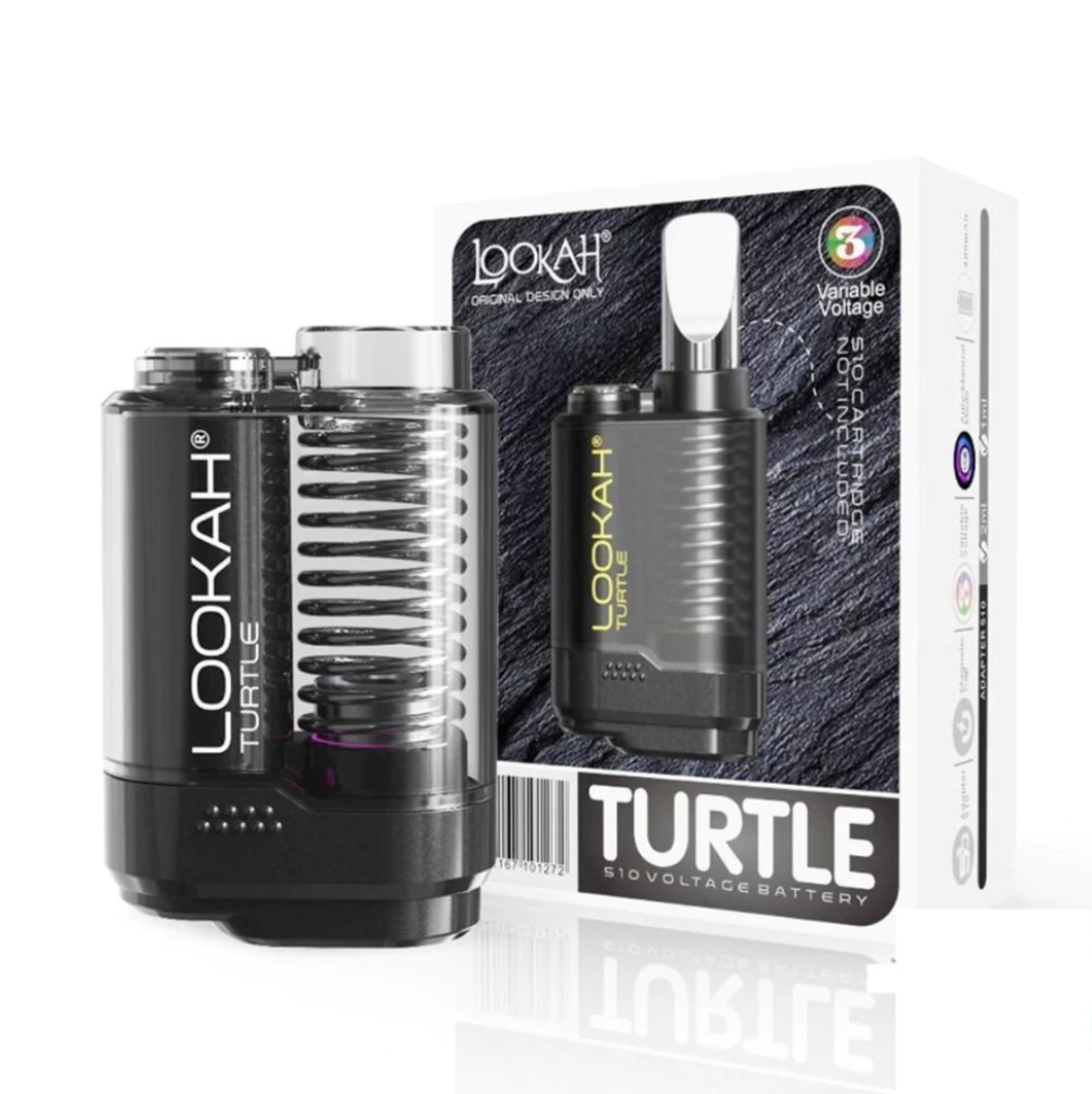 Lookah - Turtle - 510 Thread Vape Battery - Black