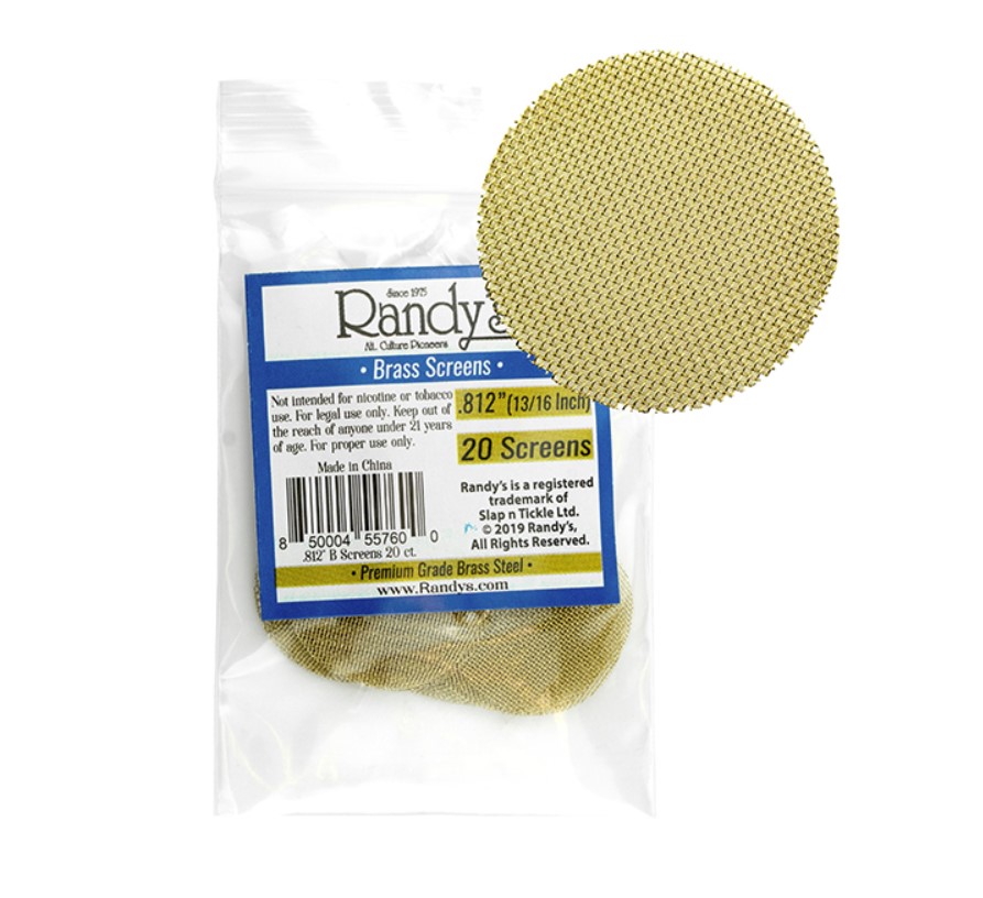 Randy's - Brass Screens - .812"(13/16inch) - 36 Packs/20 Screens per Pack 