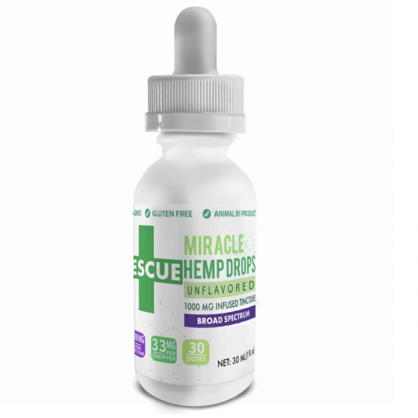 Rescue - Miracle Hemp Drops - Natural - 1500 MG - Broad Spectrum 