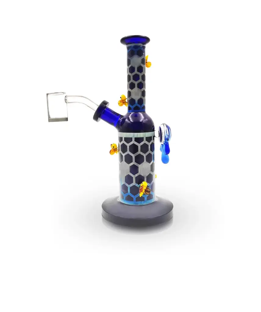 IC Glass - Fumed Honeycomb Rig with Honeybees