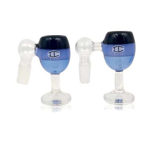 IC Glass - Blue - 14MM/90 Degrees Bowl Pieces 