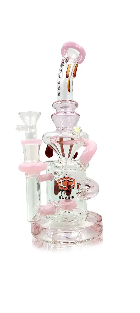 IC Glass - Pink - Water Drip Recycler 