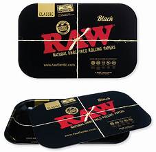 RAW - Black Large Rolling Tray 