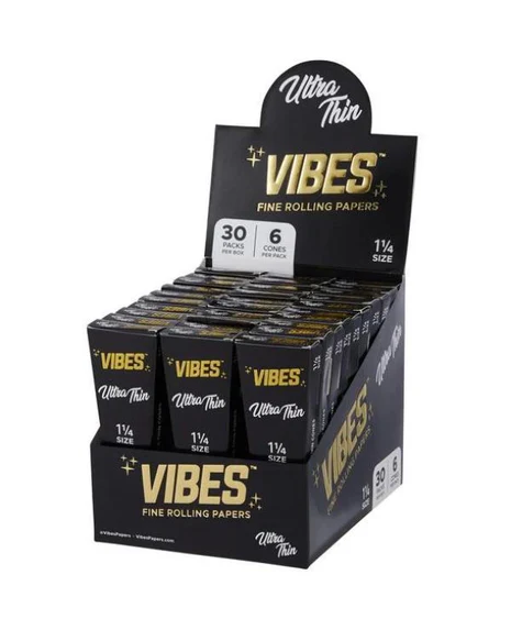 Vibes - 1 1/4 Cones - 30 Packs/6 Cones - Ultra Thin