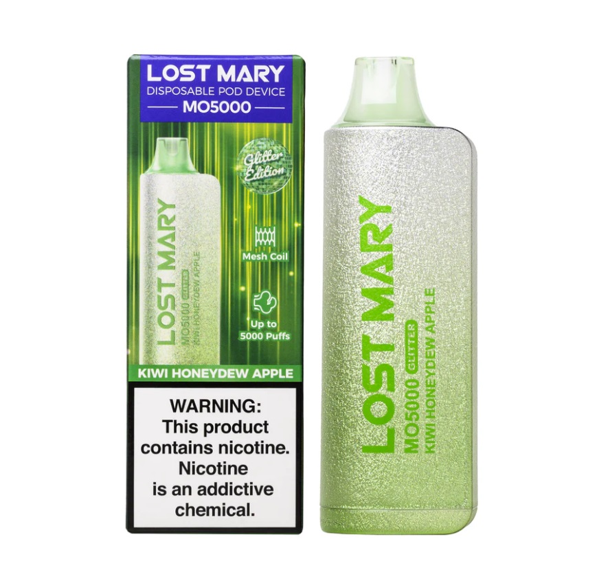 Lost Mary - MO5000 - Glitter Edition - Kiwi Honeydew Apple