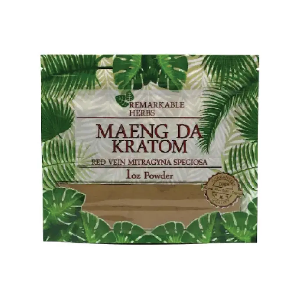 Remarkable Herbs - Red Vein Kratom Powder - Maeng Da - 1oz