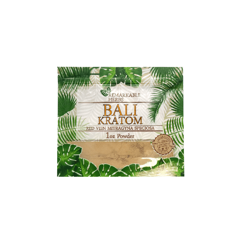 Remarkable Herbs - Red Vein Kratom Powder - Bali - 1oz