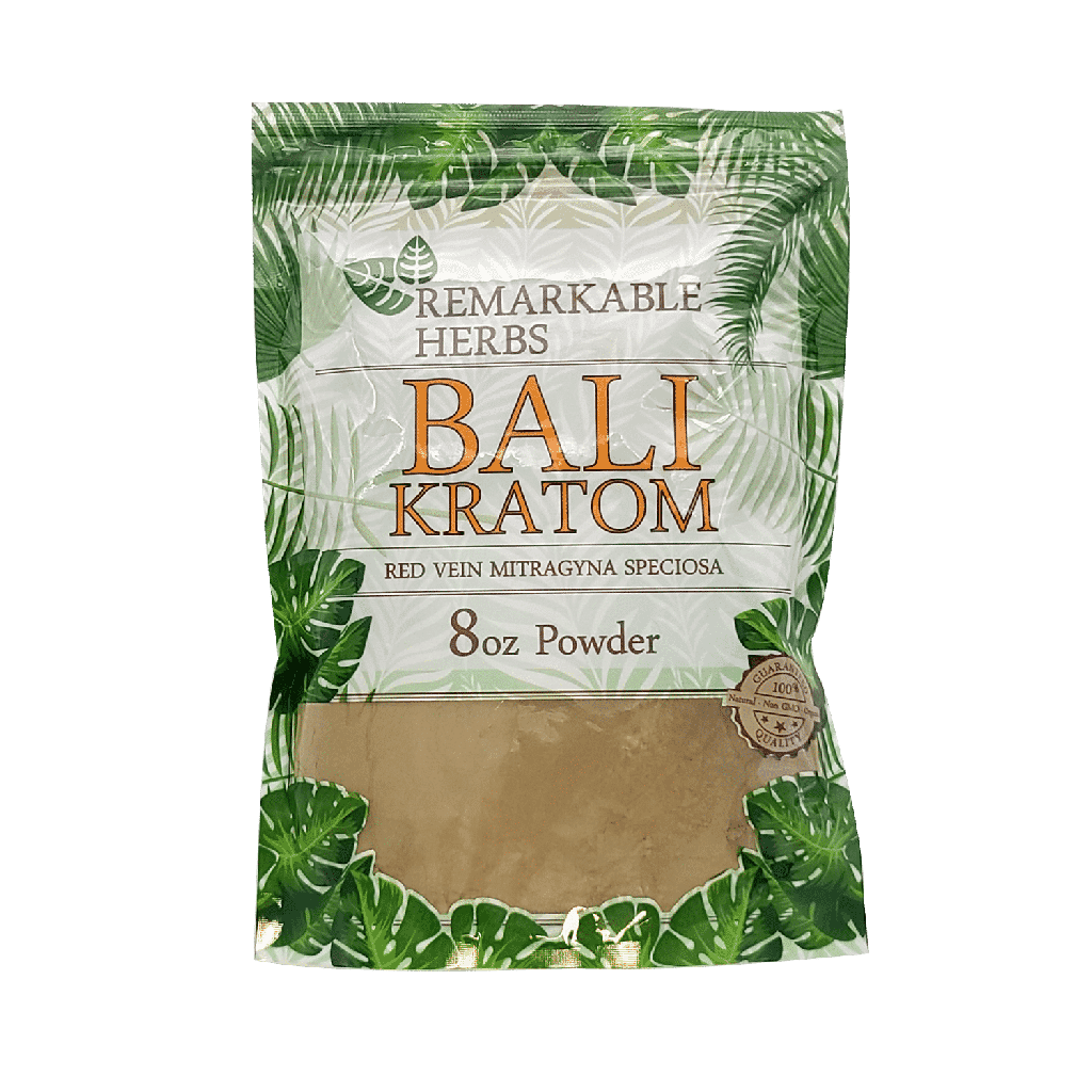 Remarkable Herbs - Red Vein Kratom Powder - Bali - 8oz