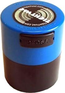 Tightvac - Vacuum Sealed Container - Light Blue & Black - 1.4oz