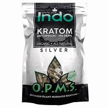 O.P.M.S. - Silver White Indo Kratom Capsules - 480 CT