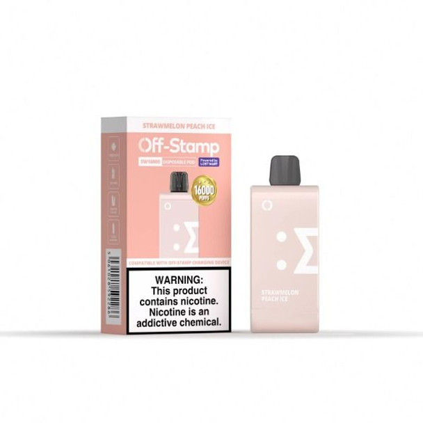 Off-Stamp - SW16000 - StrawMelon Peach Ice - Disposable Pod - 5 Pack 
