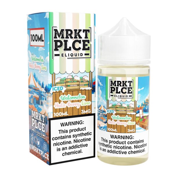 MRKT PLCE - E-Liquid - Iced Watermelon Hula Berry Lime - 0mg/100ml