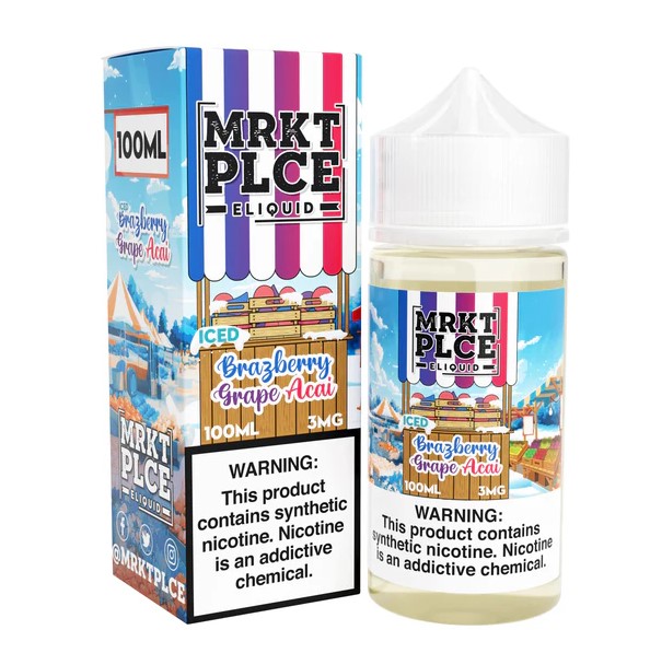 MRKT PLCE - E-Liquid - Iced Brazberry Grape Acai - 3mg/100ml