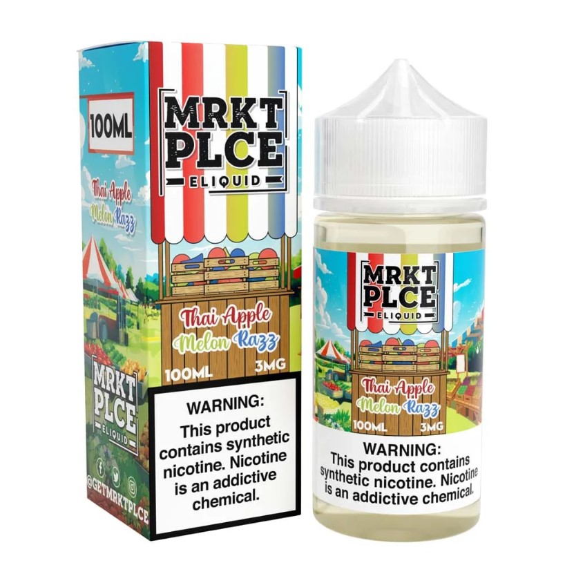 MRKT PLCE - E-Liquid - Thai Apple Melon Razz - 0mg/100ml