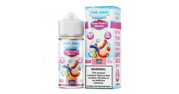 Pod Juice - Freeze - Sour Fruity Worms - 3mg/100ml