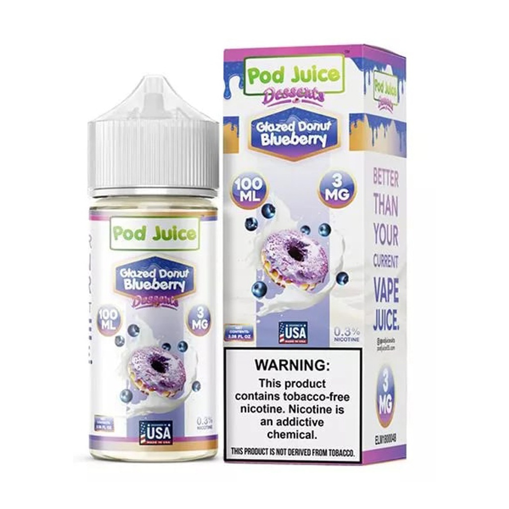 Pod Juice - Desserts - Glazed Donut Blueberry - 12mg/100ml 