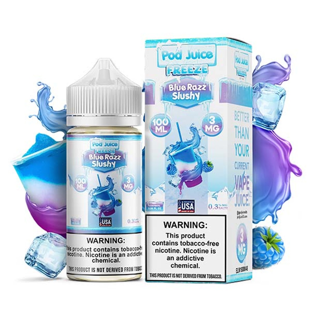 Pod Juice - Freeze - Blue Razz Slushy - 12mg/100ml