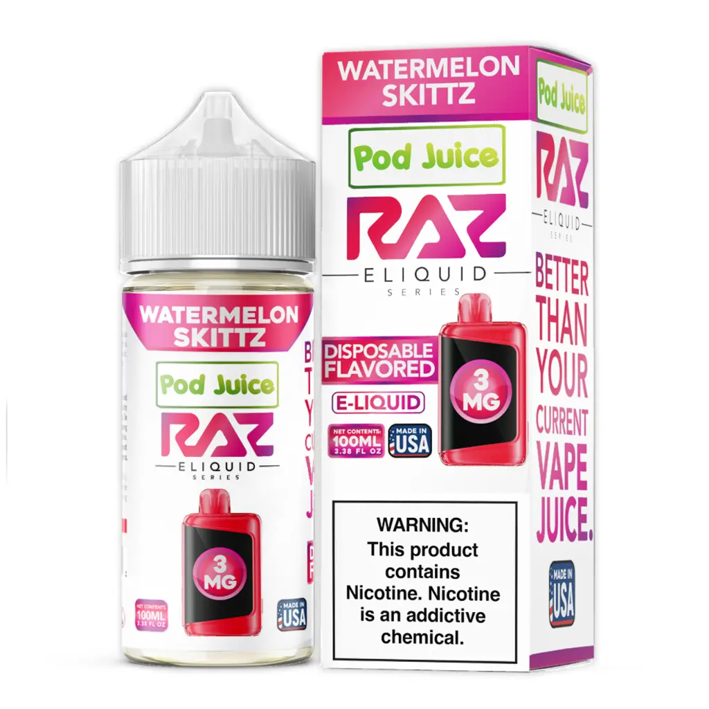 Pod Juice x RAZ Series - E-Liquid - Watermelon Skittz - 3mg/100ml