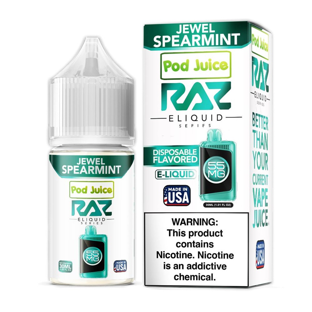 Pod Juice x RAZ Series - Salt - Jewel Spearmint - 35mg/30ml