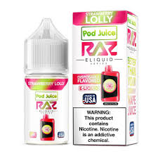 Pod Juice x RAZ Series - Salt - Strawberry Lolly - 35mg/30ml