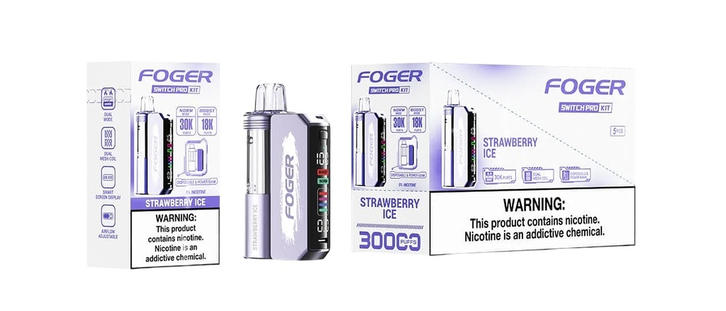 Foger - Switch Pro Kit - 30K Puffs - Strawberry Ice