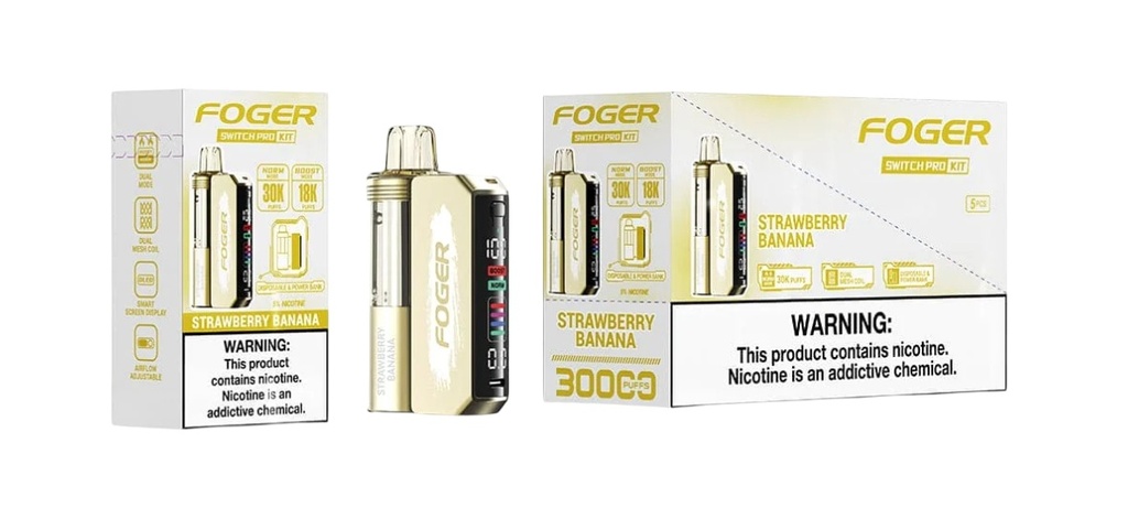 Foger - Switch Pro Kit - 30K Puffs - Strawberry Banana