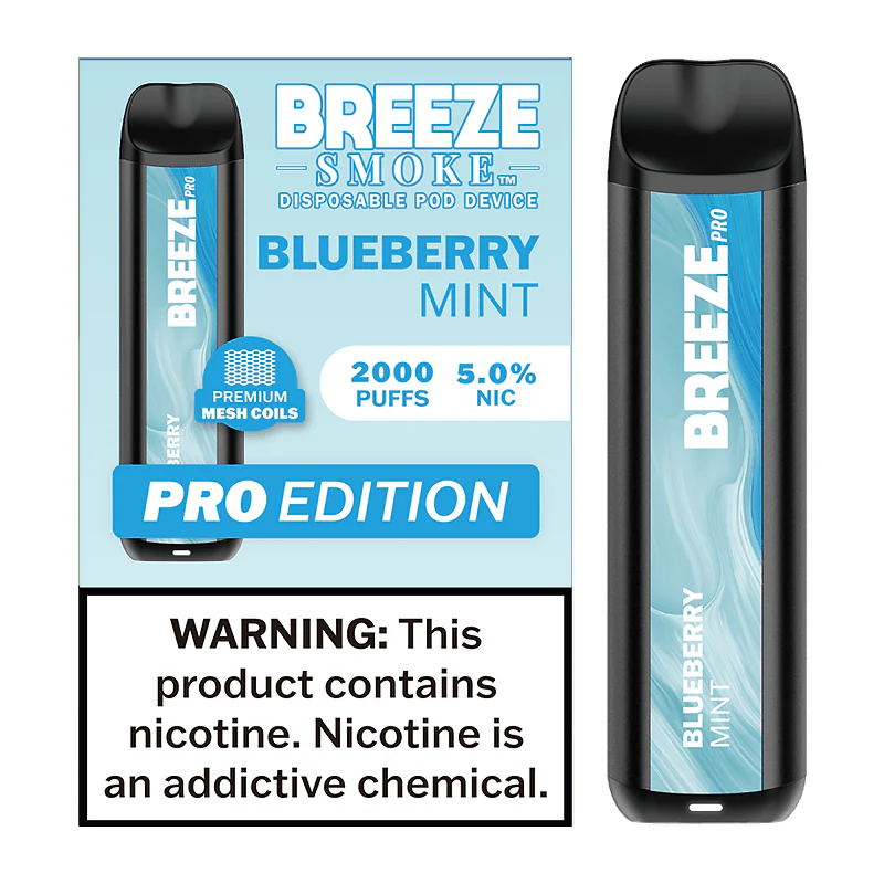 Breeze Pro Edition - Blueberry Mint - 2k Puffs