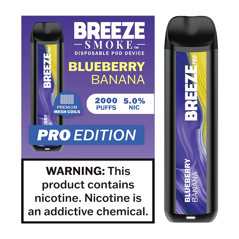 Breeze Pro Edition - Blueberry Banana - 2k Puffs