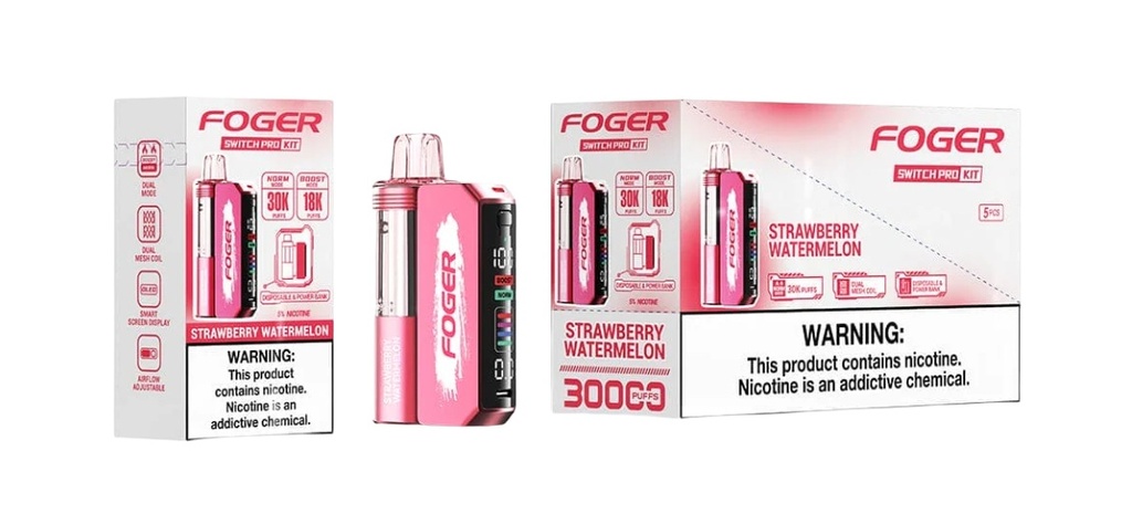 Foger - Strawberry Watermelon - Disposable Pod - 5pk