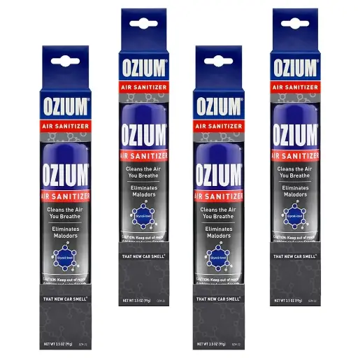 Ozium - Air Sanitizer - That New Car Smell - 3.5 OZ - 4 Pieces