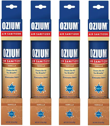 Ozium - Air Sanitizer - Vanilla - 3.5 OZ - 4 Pieces