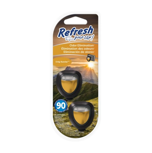 Refresh your car - Mini Diffuser - Crisp Sunrise - 2pk In Tray