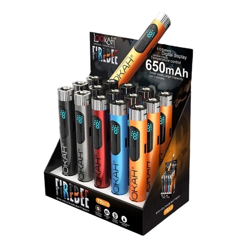 Lookah - Firebee - 510 Voltage Battery - Assorted Colors w/Display - 15 CT