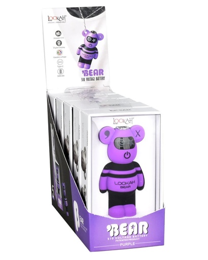 Lookah - Bear - 510 Voltage Battery - Purple