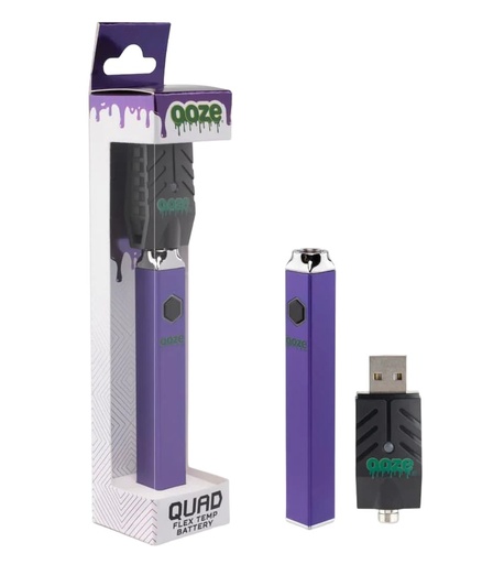 Ooze - Quad - Flex Temp Battery - Ultra Purple