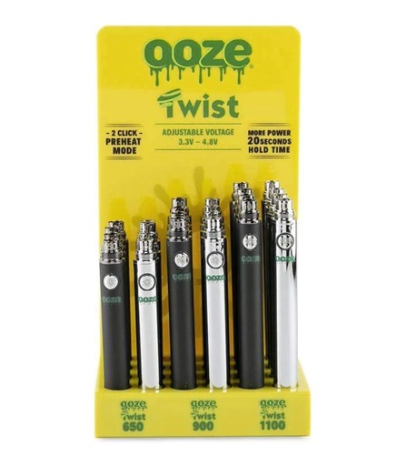 Ooze - Twist - Assorted Sizes - 24 ct - Battery Display