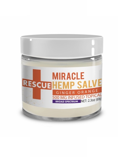 Rescue - Miracle CBD Salve - Ginger Orange - 500mg Infused Topical