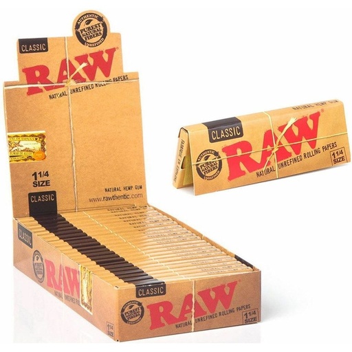 RAW - Classic - 1/14 Size Rolling Paper - 24 per box