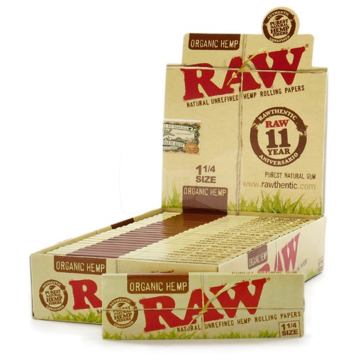 RAW - Organic Hemp - 1/14 Size Rolling Paper - 24 per box