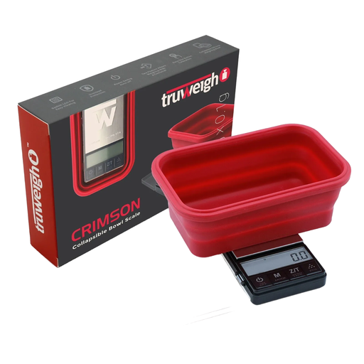 Truweigh - Crimson Scale w/Collapsible Silicone Bowl - 1000g x 0.1g - Black