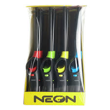 Neon - Multi-purpose Lighter - Refillable - 24 CT - Assorted Colors