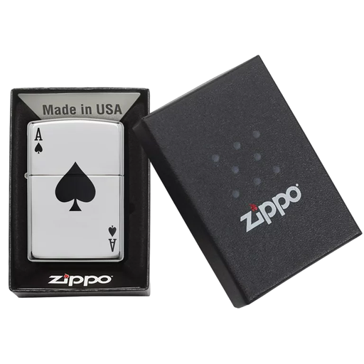 Zippo Lighter - Black Lucky Ace